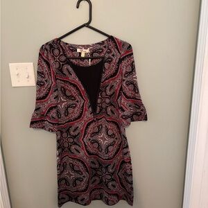 Aryeh Black and Red Long Sleeve Dress